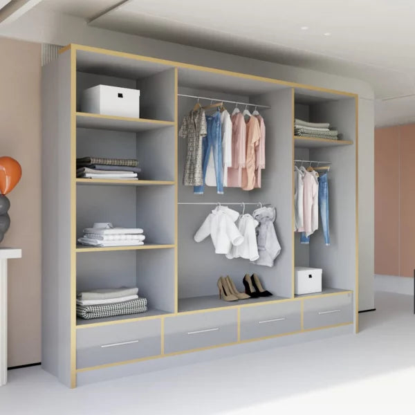 SYDNEY HIGH GLOSS WARDROBE 203cm/253cm