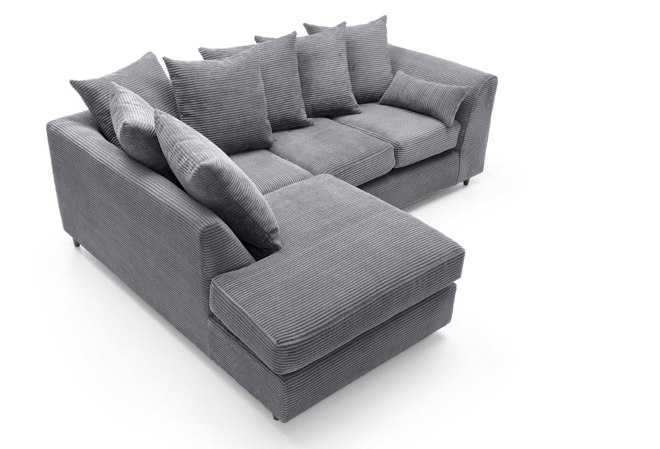 Byron Jumbo Single Arm 4 Seater With Footstool Left Right Hand Luxury Sofa