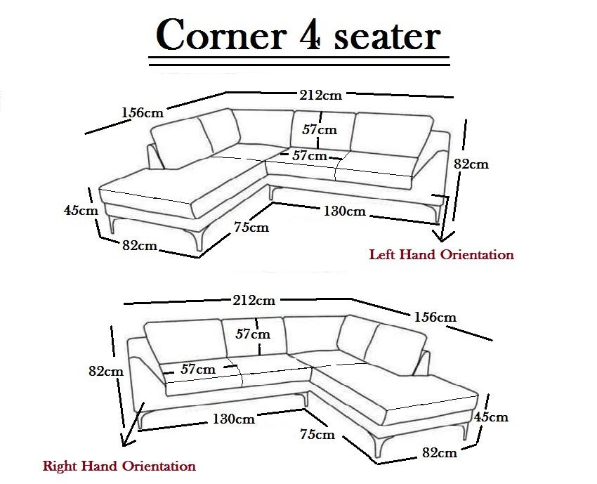 Barcelona Single Arm Left Right Hand Dylan Classic Corner Sofa