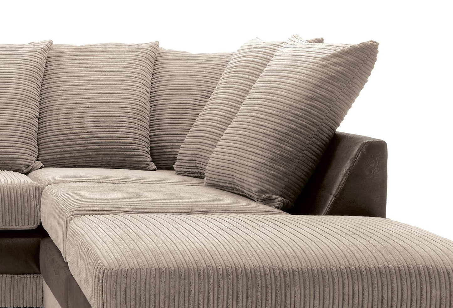 DINO Jumbo Cord 5 Seater Single Arm Left Right Hand Corner Sofa