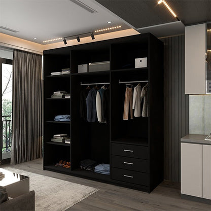 MANHATTAN BLACK HIGH GLOSS 120/150/200/250CM