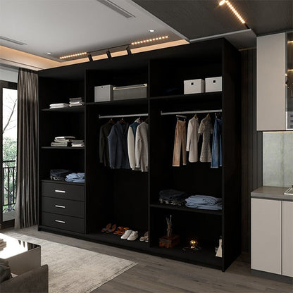 MANHATTAN BLACK HIGH GLOSS 120/150/200/250CM