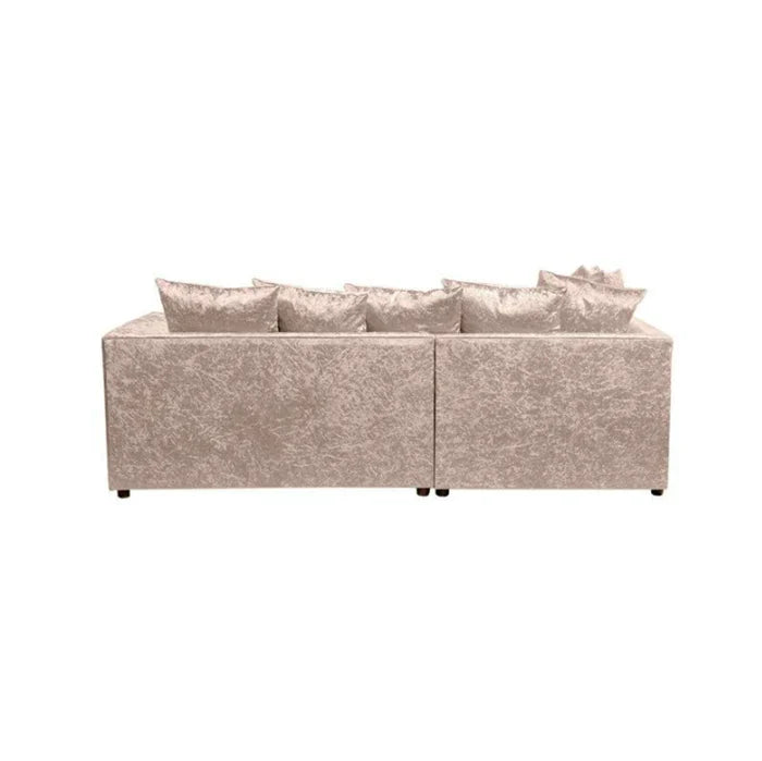 Dylan Crush Velvet 4 Seater Single Arm Left Right Hand Corner Sofa