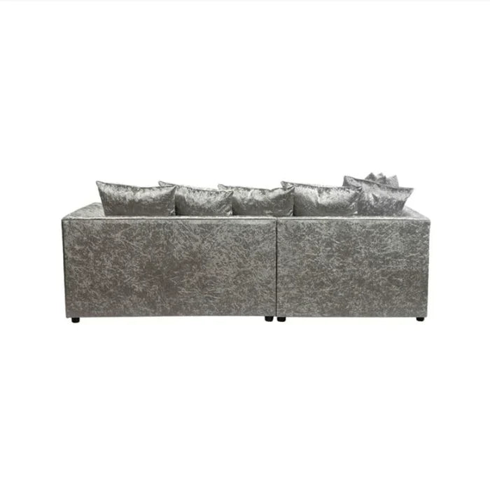 Dylan Crush Velvet 4 Seater Single Arm Left Right Hand Corner Sofa