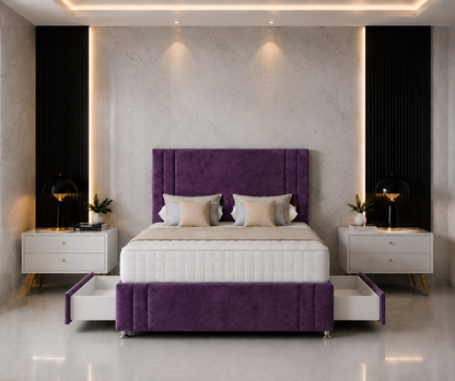 Akira Divan Bed with Headboard & Footboard