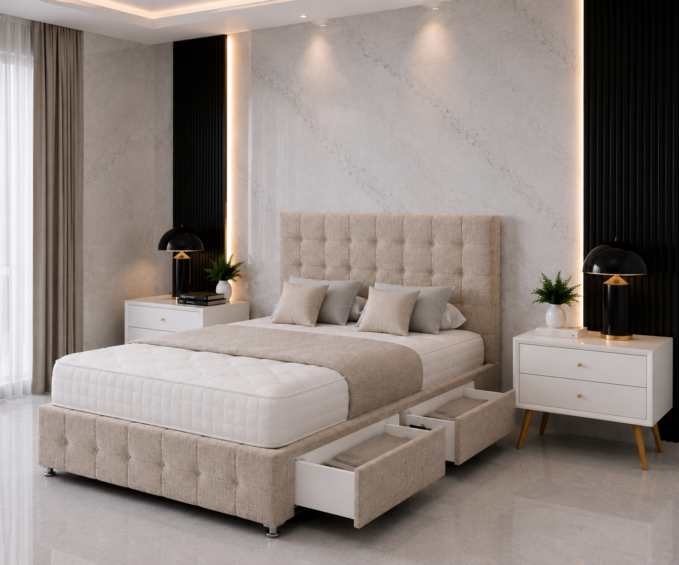 Ashford Divan Bed with Headboard & Footboard