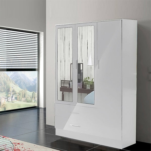 Bobby 3 Door High Gloss Wardrobe