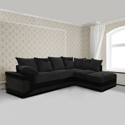 DINO Jumbo Cord 5 Seater Single Arm Left Right Hand Corner Sofa