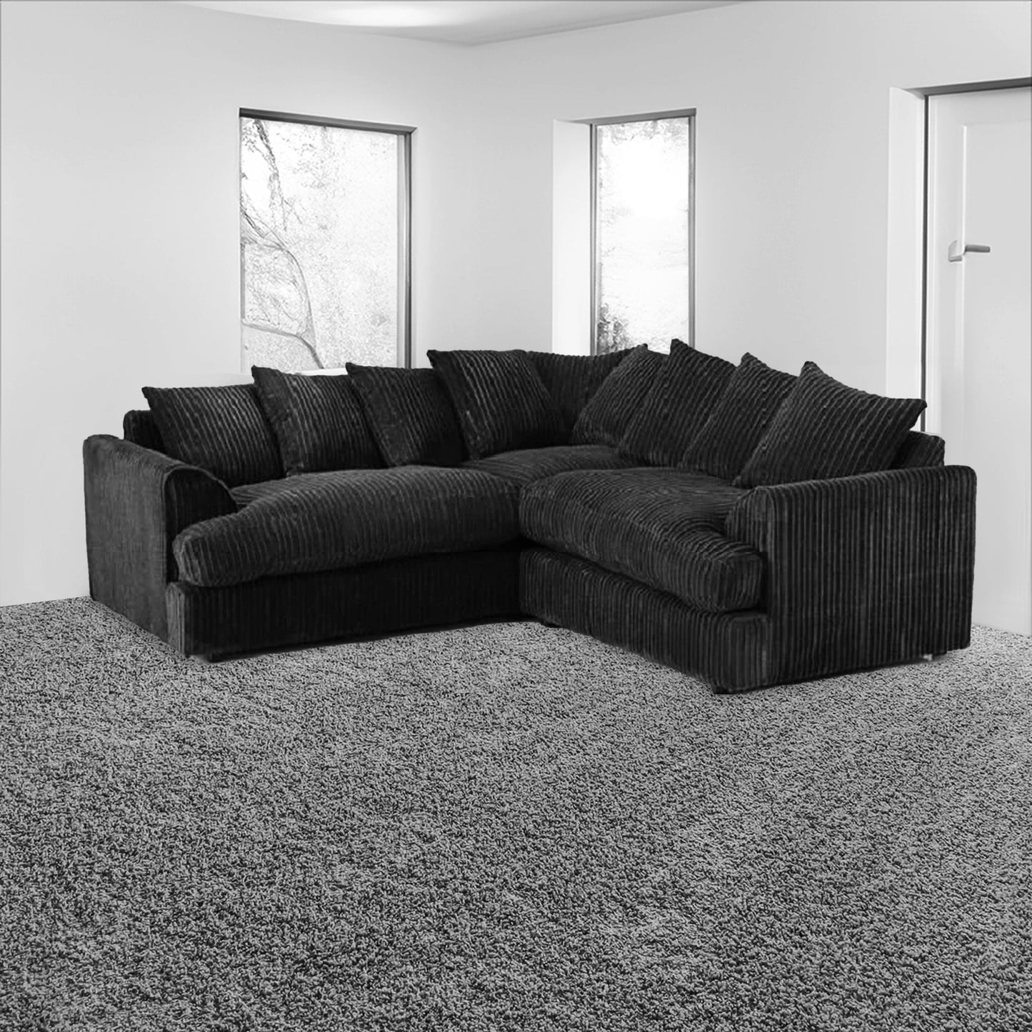 Liverpool Jumbo 5 Seater Wide Armrests With Footstool High quality Fabric Sofa