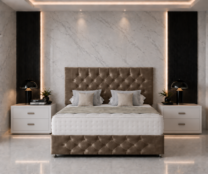 Chesterfield Divan Bed with Headboard & Footboard