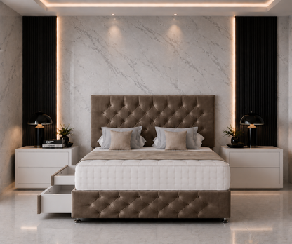 Chesterfield Divan Bed with Headboard & Footboard
