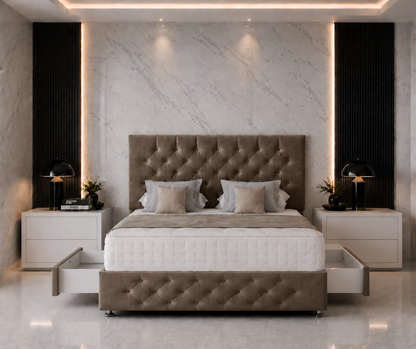 Chesterfield Divan Bed with Headboard & Footboard