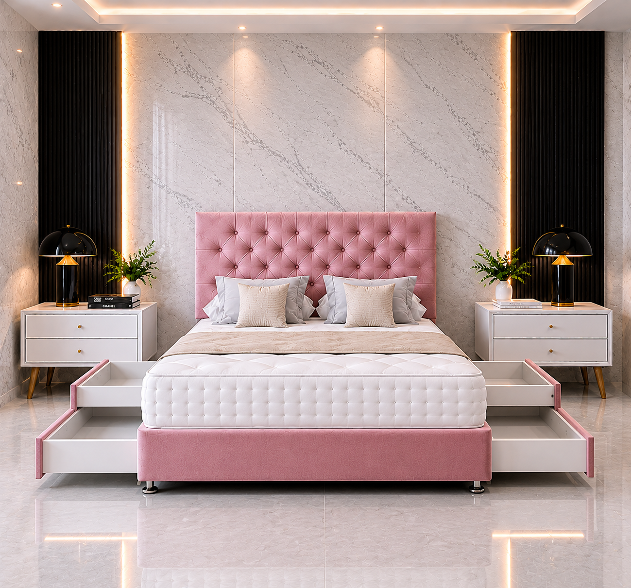 Chesterfield Divan Bed  with drawer