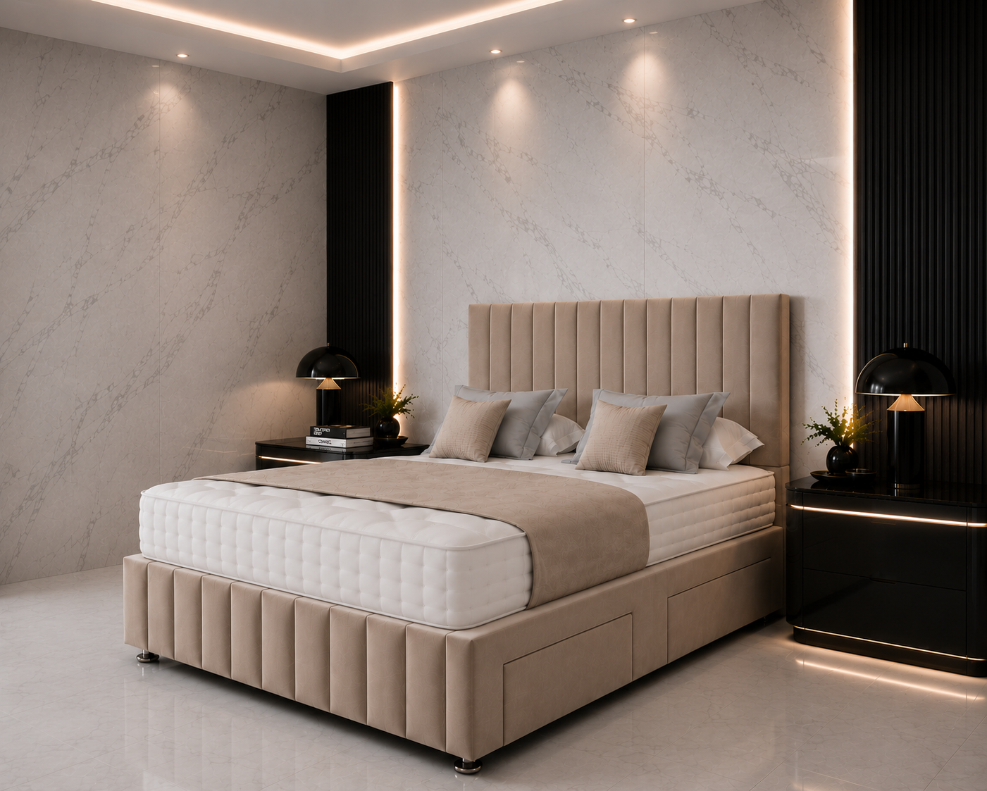 Coco Divan Bed with Headboard & Footboard
