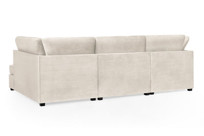 Mini U-Shape High Back Plush Velvet Sofa