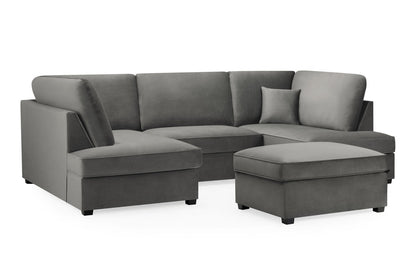 Mini U-Shape High Back Plush Velvet Sofa