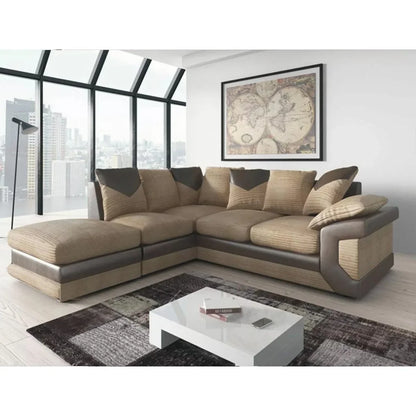 DINO Jumbo Cord 5 Seater Single Arm Left Right Hand Corner Sofa