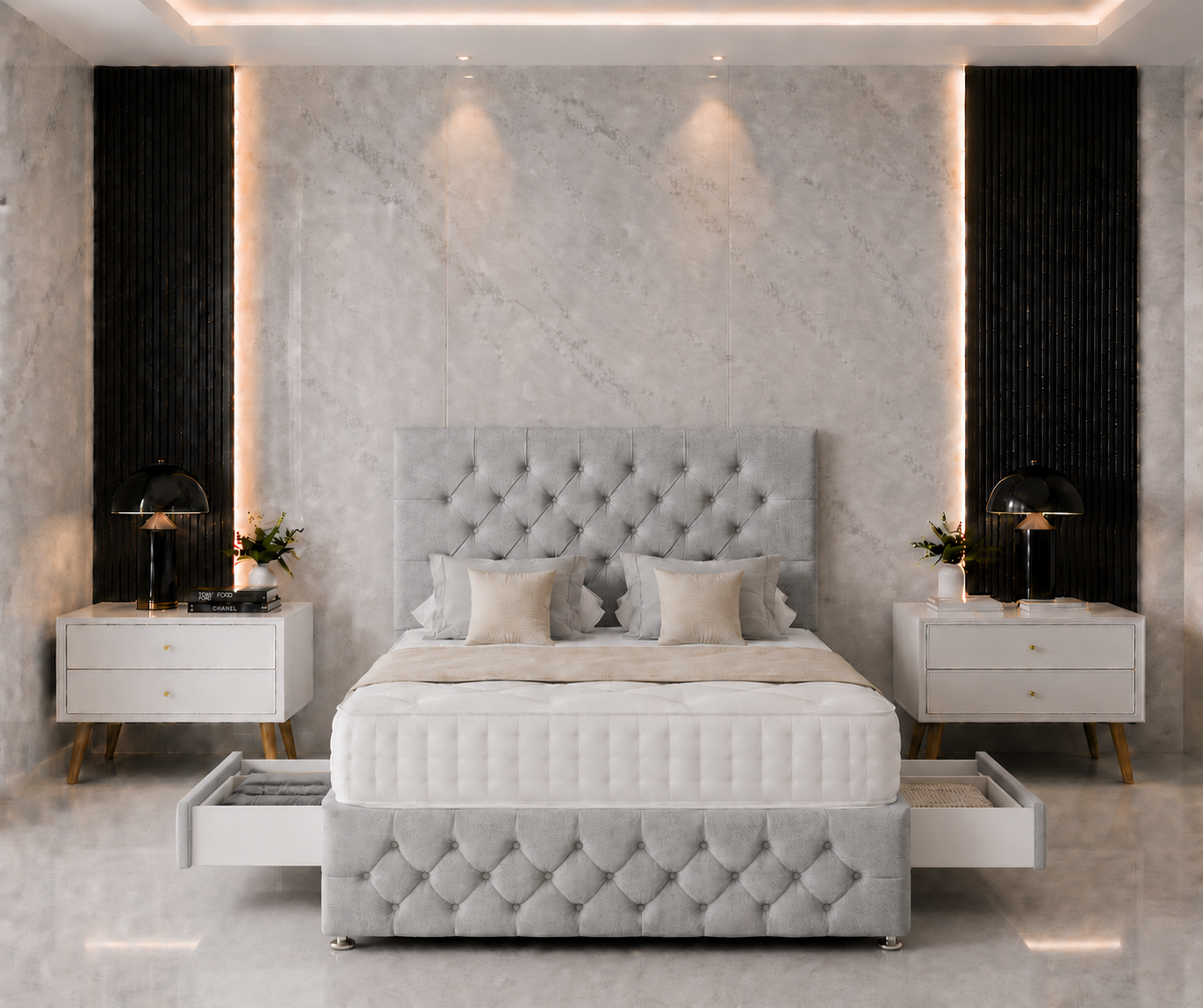 Ella Divan Bed with Headboard & Footboard