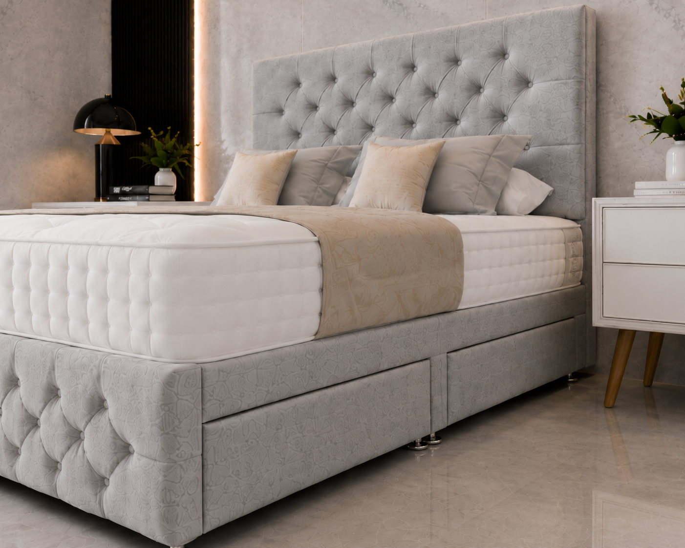 Ella Divan Bed with Headboard & Footboard