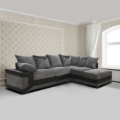 DINO Jumbo Cord 5 Seater Single Arm Left Right Hand Corner Sofa