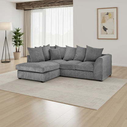 Byron Jumbo Single Arm 4 Seater With Footstool Left Right Hand Luxury Sofa