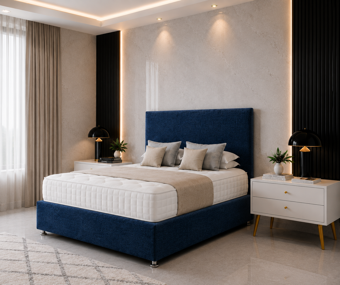 Leah Divan Bed with Headboard & Footboard
