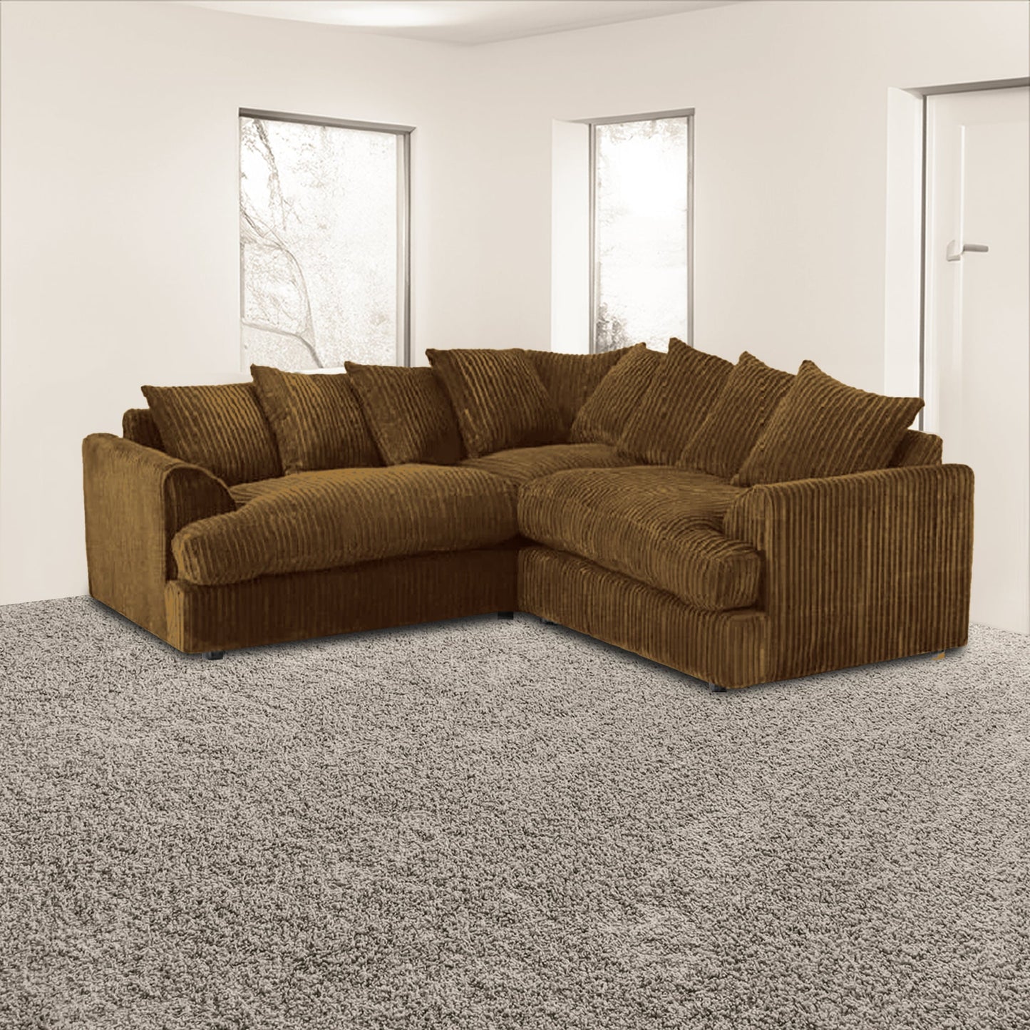 Liverpool Jumbo 5 Seater Wide Armrests With Footstool High quality Fabric Sofa