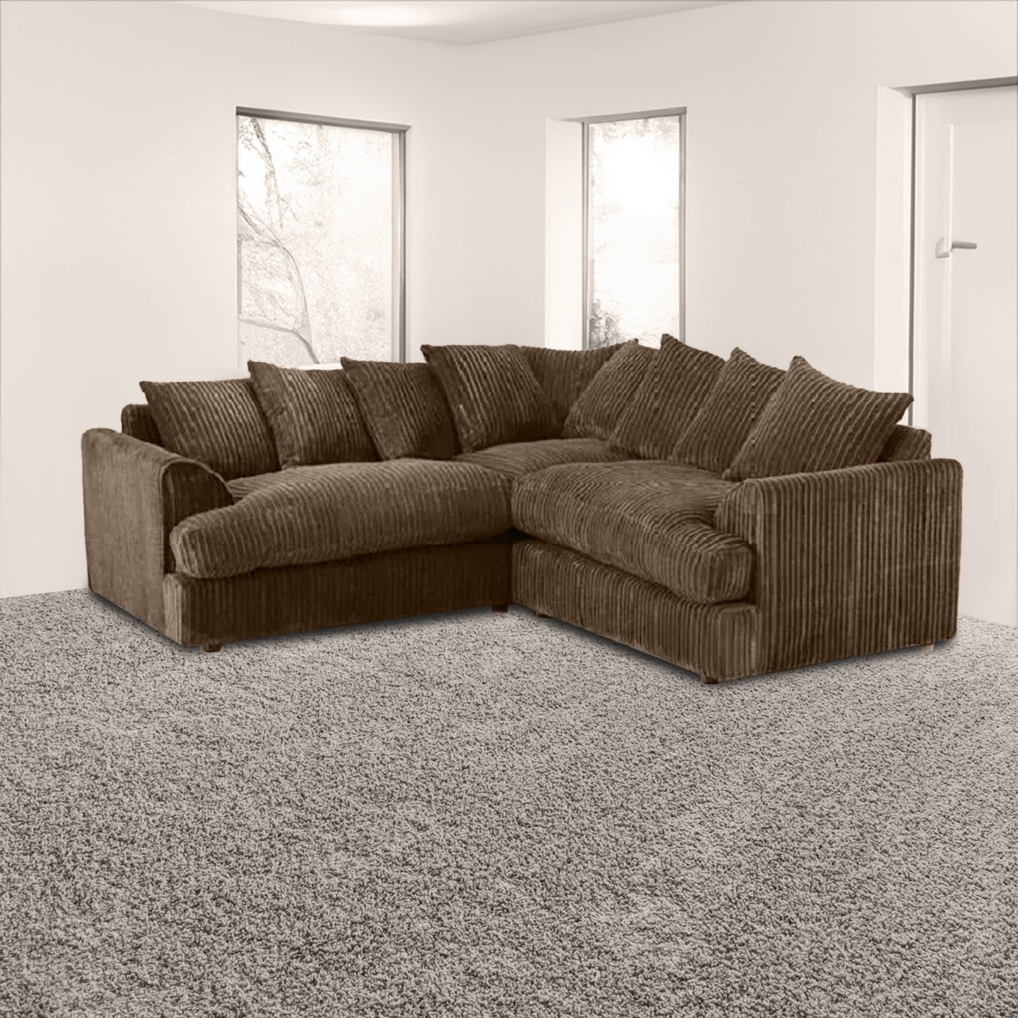 Liverpool Jumbo 5 Seater Wide Armrests With Footstool High quality Fabric Sofa