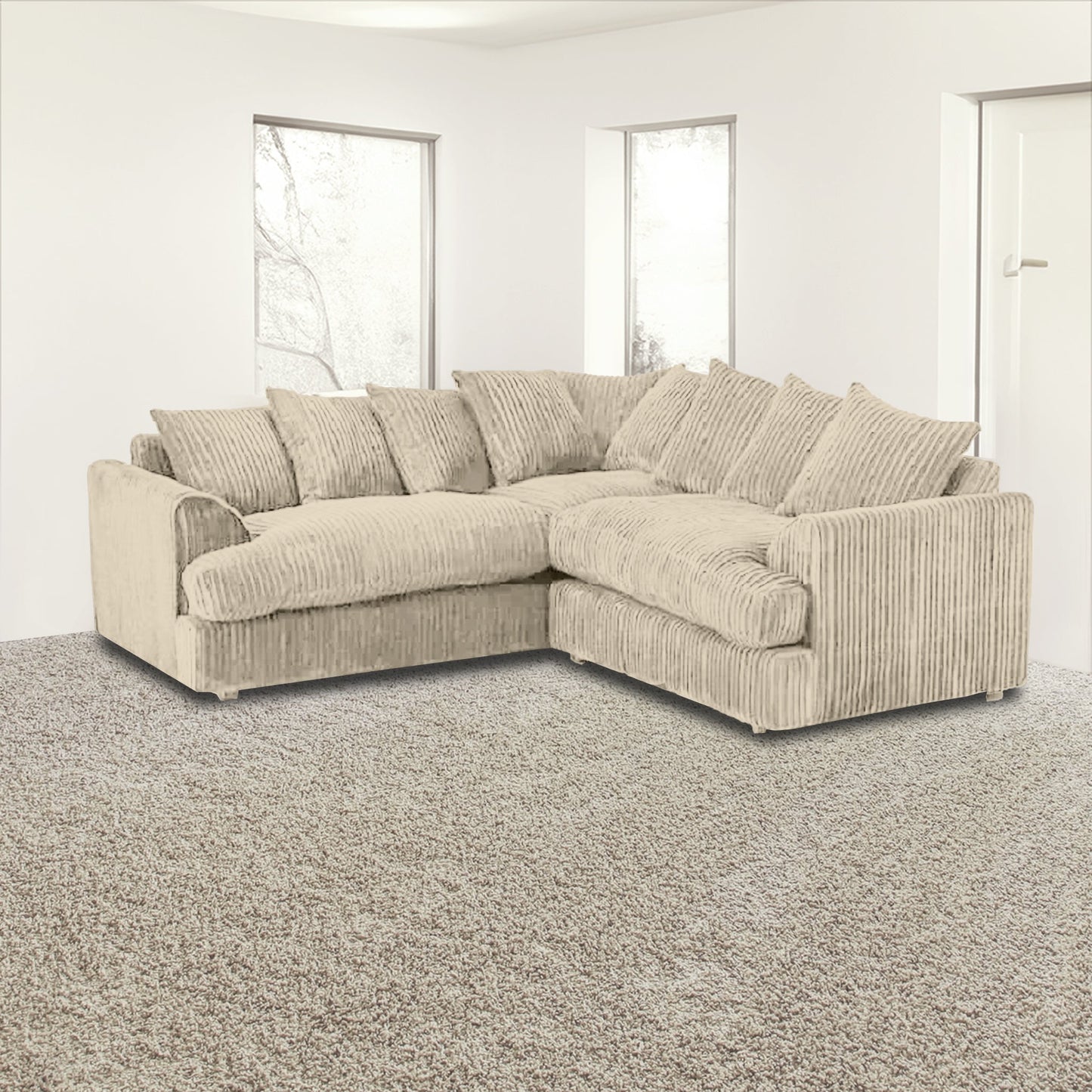 Liverpool Jumbo 5 Seater Wide Armrests With Footstool High quality Fabric Sofa