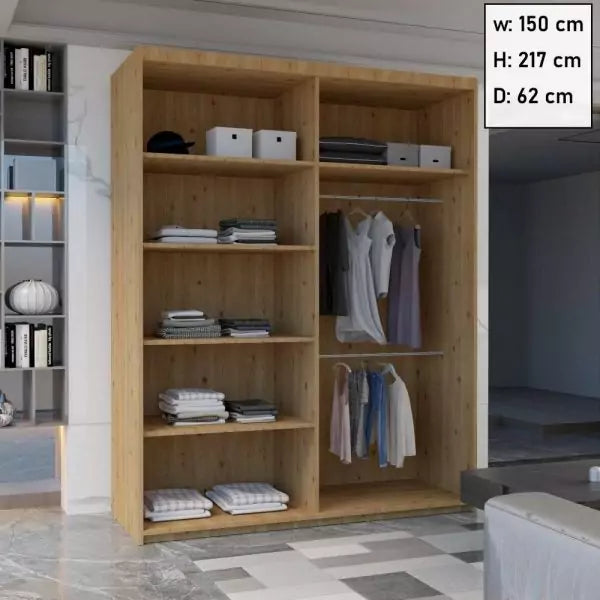 JAMAJKA SLIDING WARDROBE BLACK 150cm/203cm