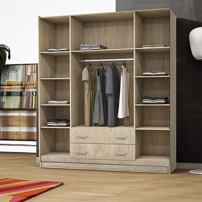 LONDON 4 DOOR OAK WARDROBE