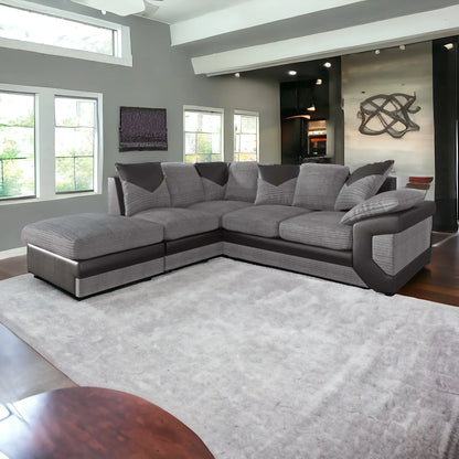 DINO Jumbo Cord 5 Seater Single Arm Left Right Hand Corner Sofa