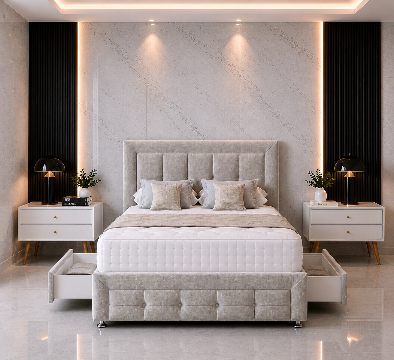 Ruby Divan Bed with Headboard & Footboard