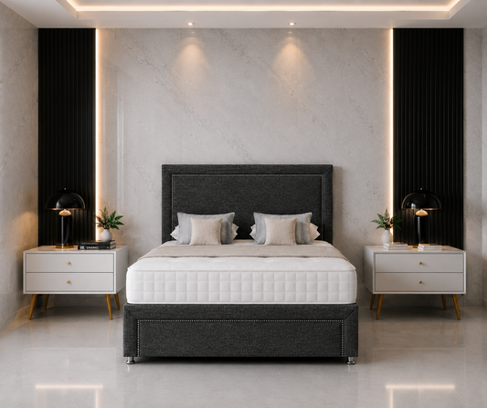 Shanghai Beading Divan Bed with Headboard & Footboard