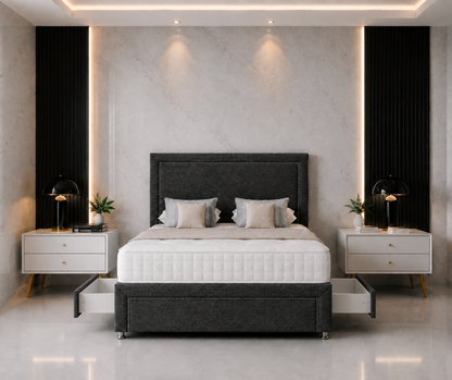Shanghai Beading Divan Bed with Headboard & Footboard