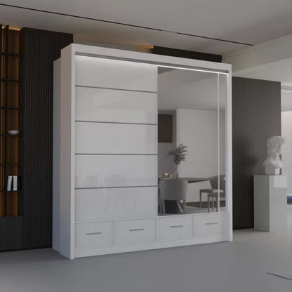 HIGH GLOSS SYCYLIA WARDROBE 150-208-255CM