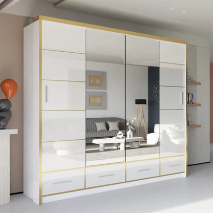 SYDNEY HIGH GLOSS WARDROBE 203cm/253cm