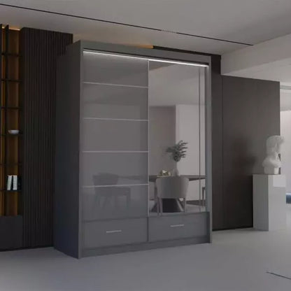 HIGH GLOSS SYCYLIA WARDROBE 150-208-255CM