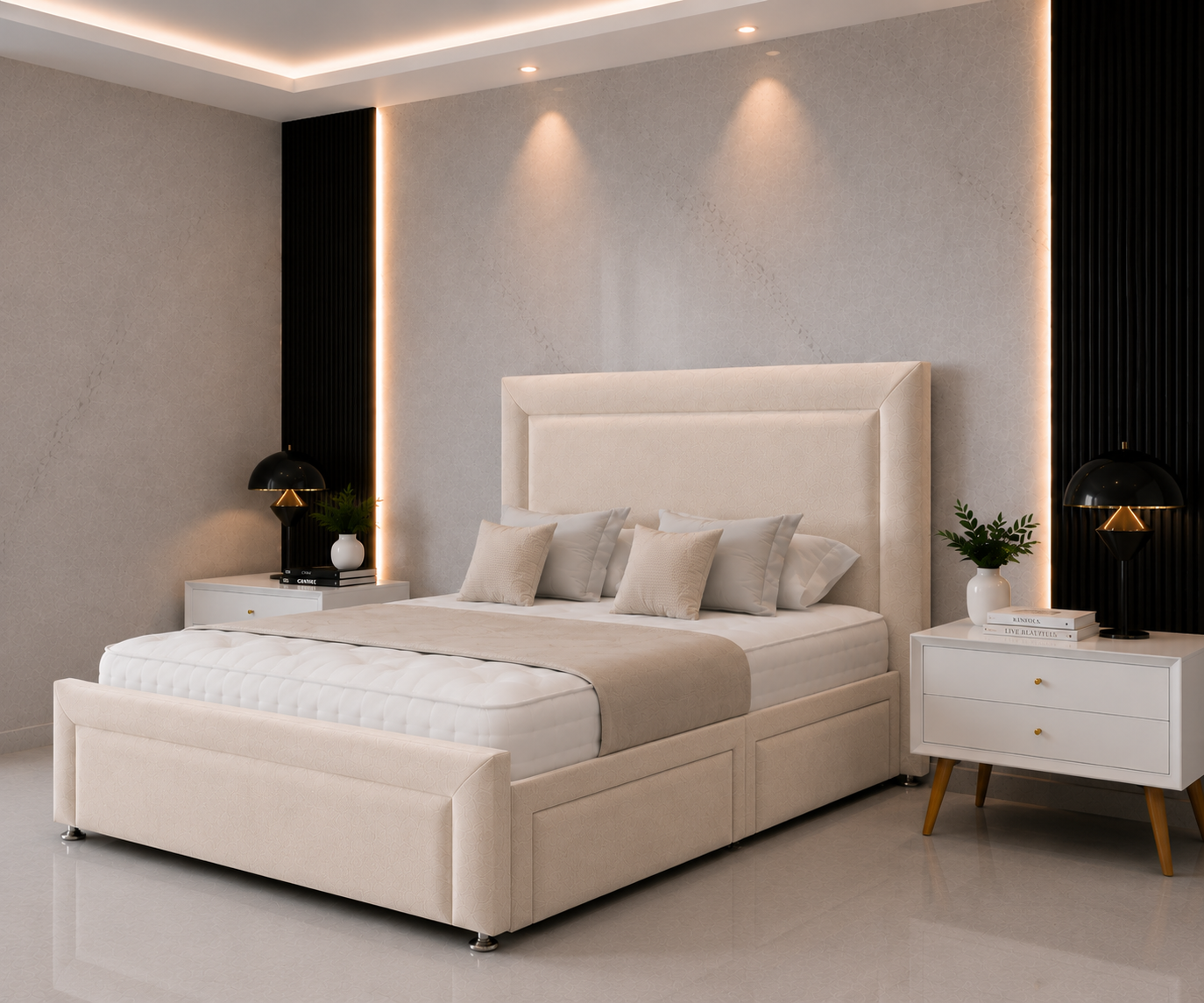 Tokyo Divan Bed with Headboard & Footboard