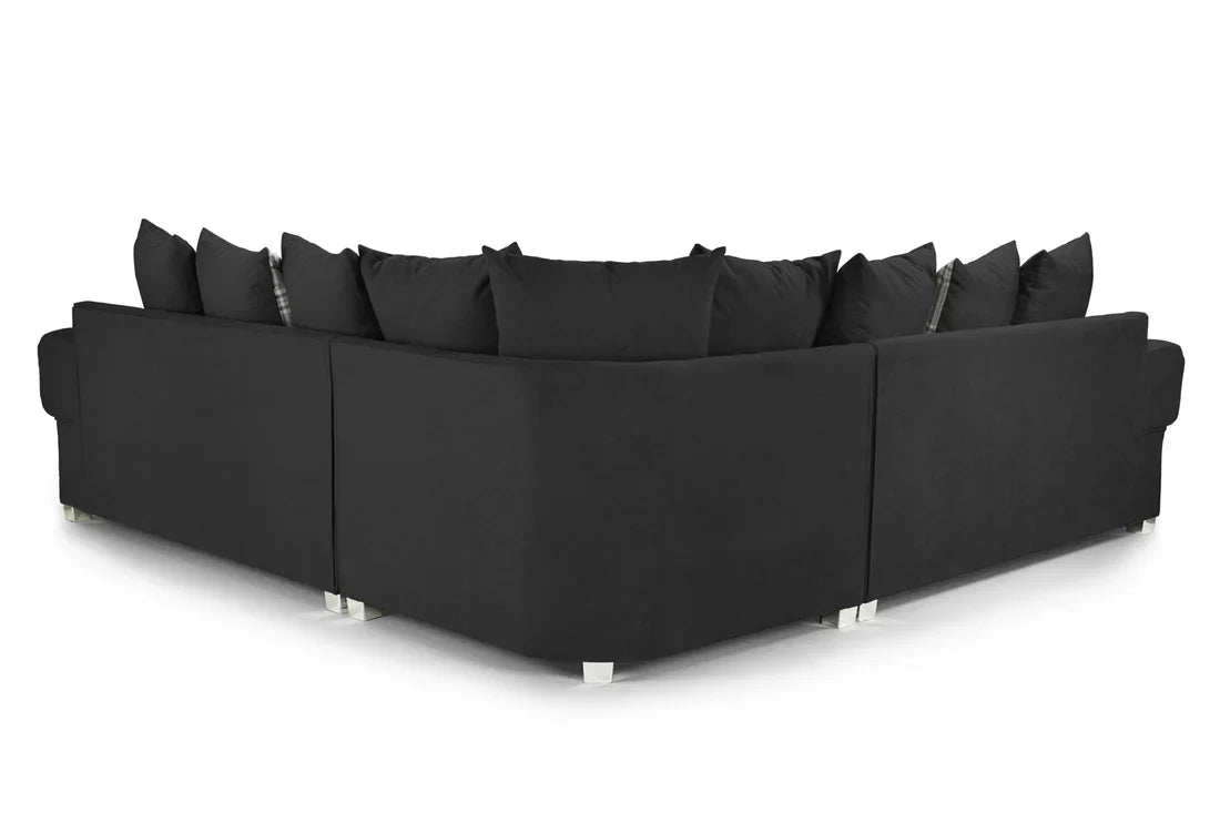 Modern Verona Chesterfield 5 Seater Luxurious Fabric Sofa