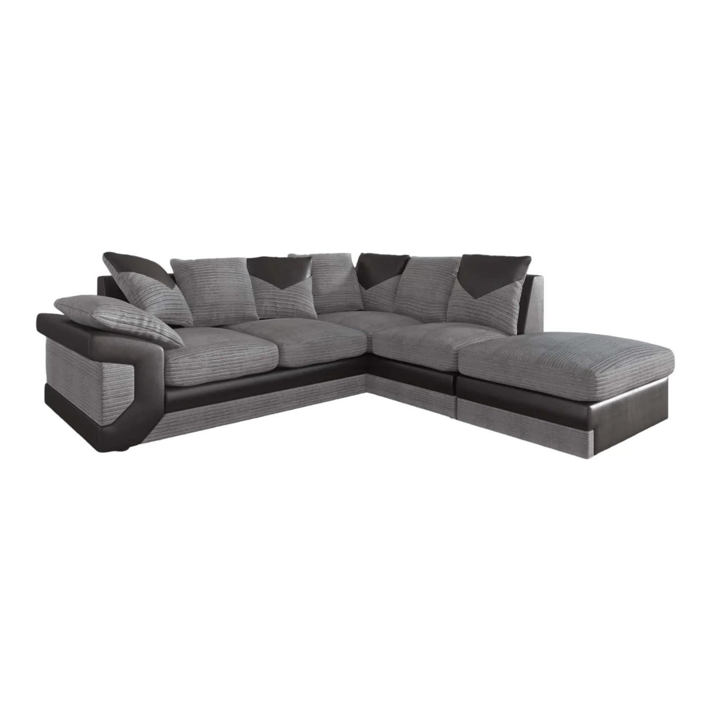 DINO Jumbo Cord 5 Seater Single Arm Left Right Hand Corner Sofa
