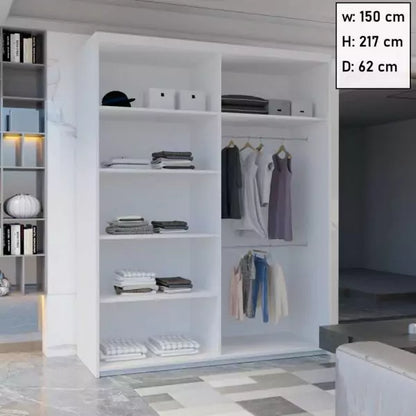 JAMAJKA SLIDING WARDROBE BLACK 150cm/203cm