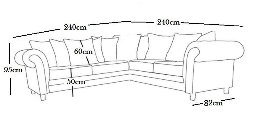 Ashwin Kensigton 4 Seater Comfortable Stylish  Corner Sofa