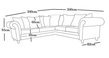 Ashwin Kensigton 4 Seater Comfortable Stylish  Corner Sofa