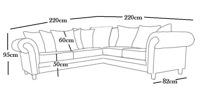 Ashwin Kensigton 4 Seater Comfortable Stylish  Corner Sofa