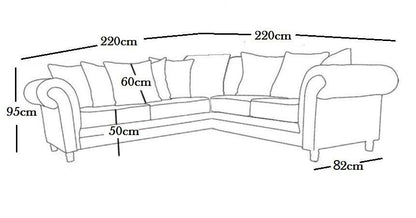 Ashwin Kensigton 4 Seater Comfortable Stylish  Corner Sofa