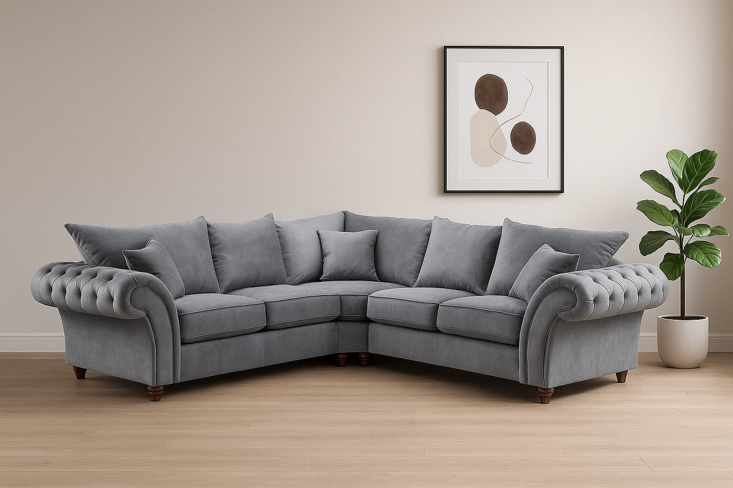 Ashwin Kensigton 4 Seater Comfortable Stylish  Corner Sofa