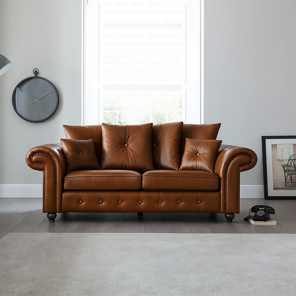 Leather Ashwin 3-Seater Corner  Sofa