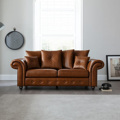 Leather Ashwin 3-Seater Corner  Sofa