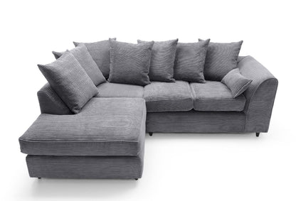 Byron Jumbo Single Arm 4 Seater With Footstool Left Right Hand Luxury Sofa